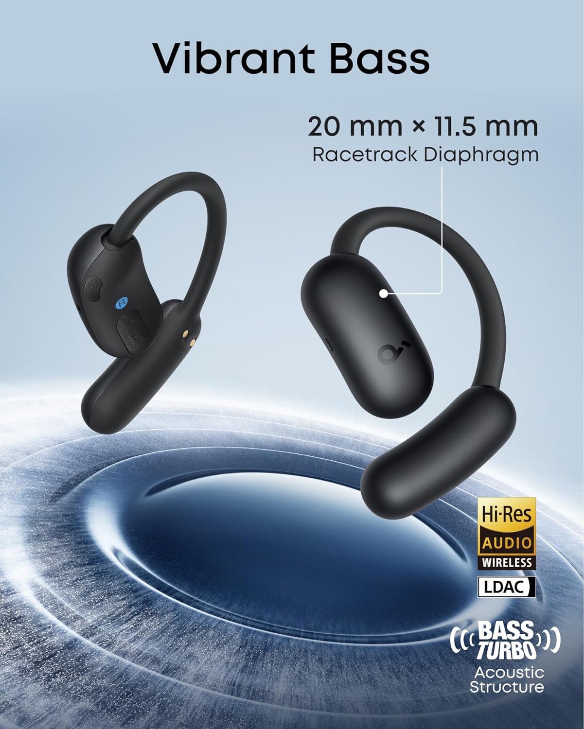 Thumbnail 4 de soundcore AeroFit 2 by Anker open-ear headphones with adjustable ear hooks, AI translation and wireless charging