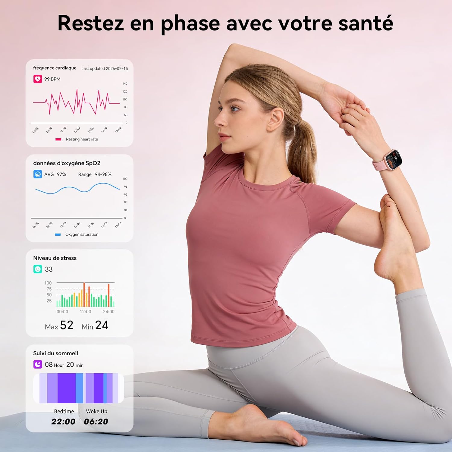 Detalle 1 de Montre connectée homme/femme 1,83" HD avec appel Bluetooth, 7 bracelets et coffret cadeau