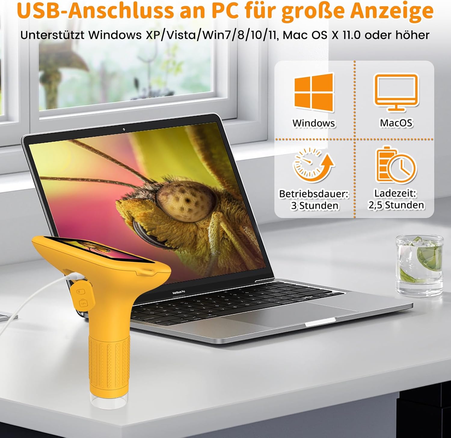 Thumbnail 5 de Kinder Mikroskop HD 3 Zoll Display