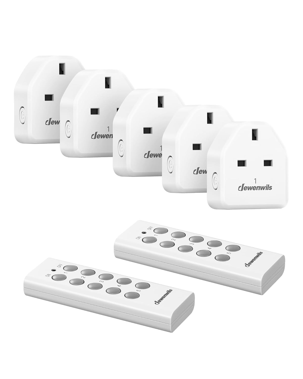 Detalle de DEWENWILS 5-socket wireless remote plug 13A