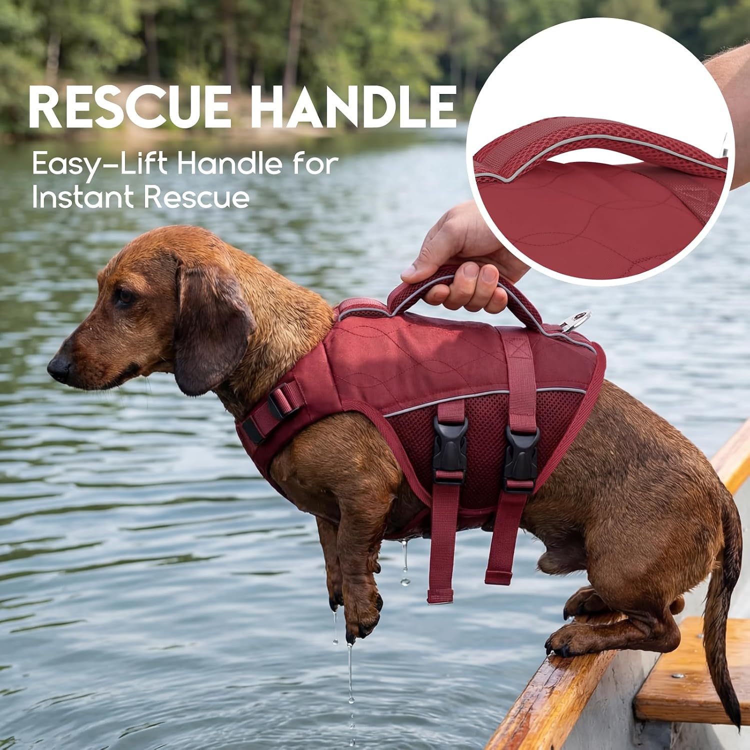 Detalle de ASENKU Dog Life Jacket XS
