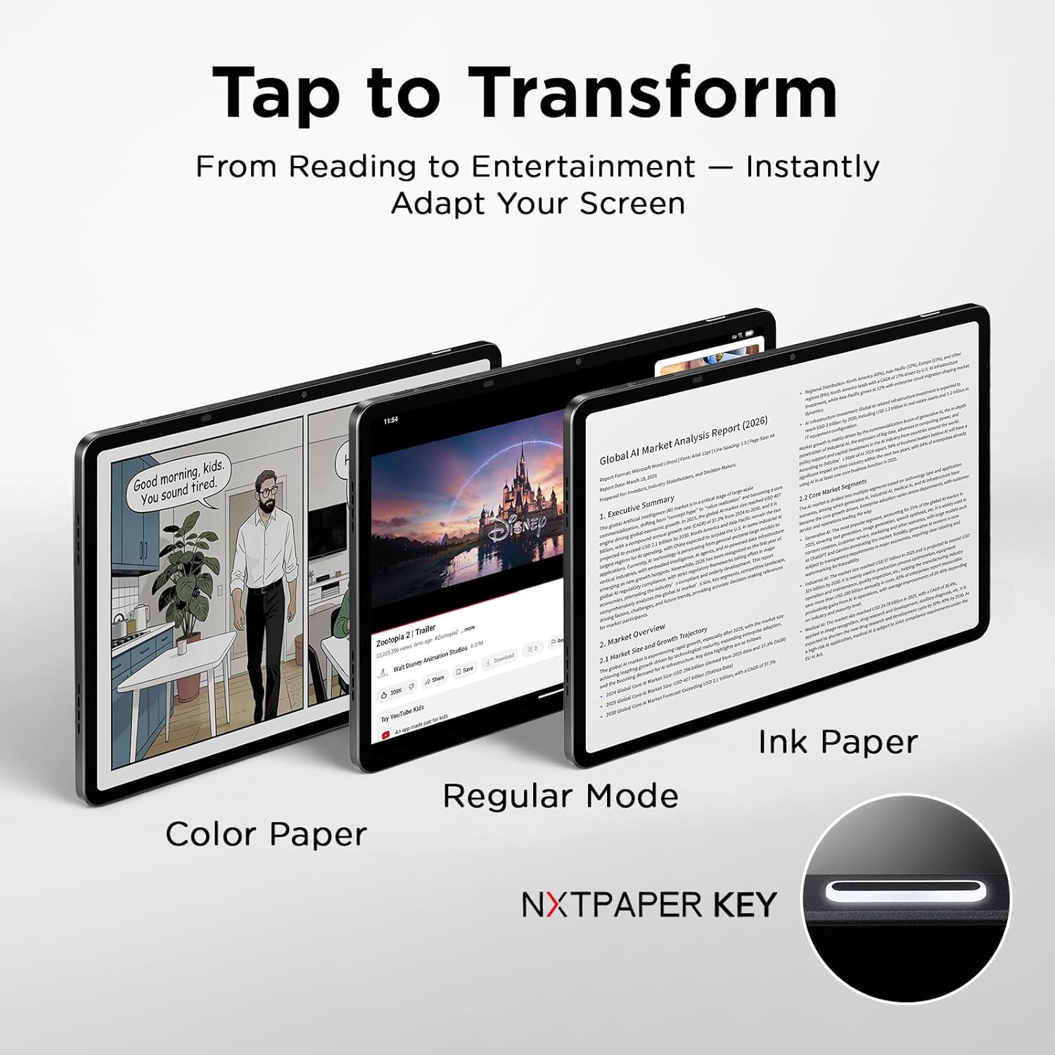 Thumbnail 4 de TCL NXTPAPER 11 Plus Android Tablet (11.5-inch 120Hz 2.2K) with Stylus & Flip Case, 256GB