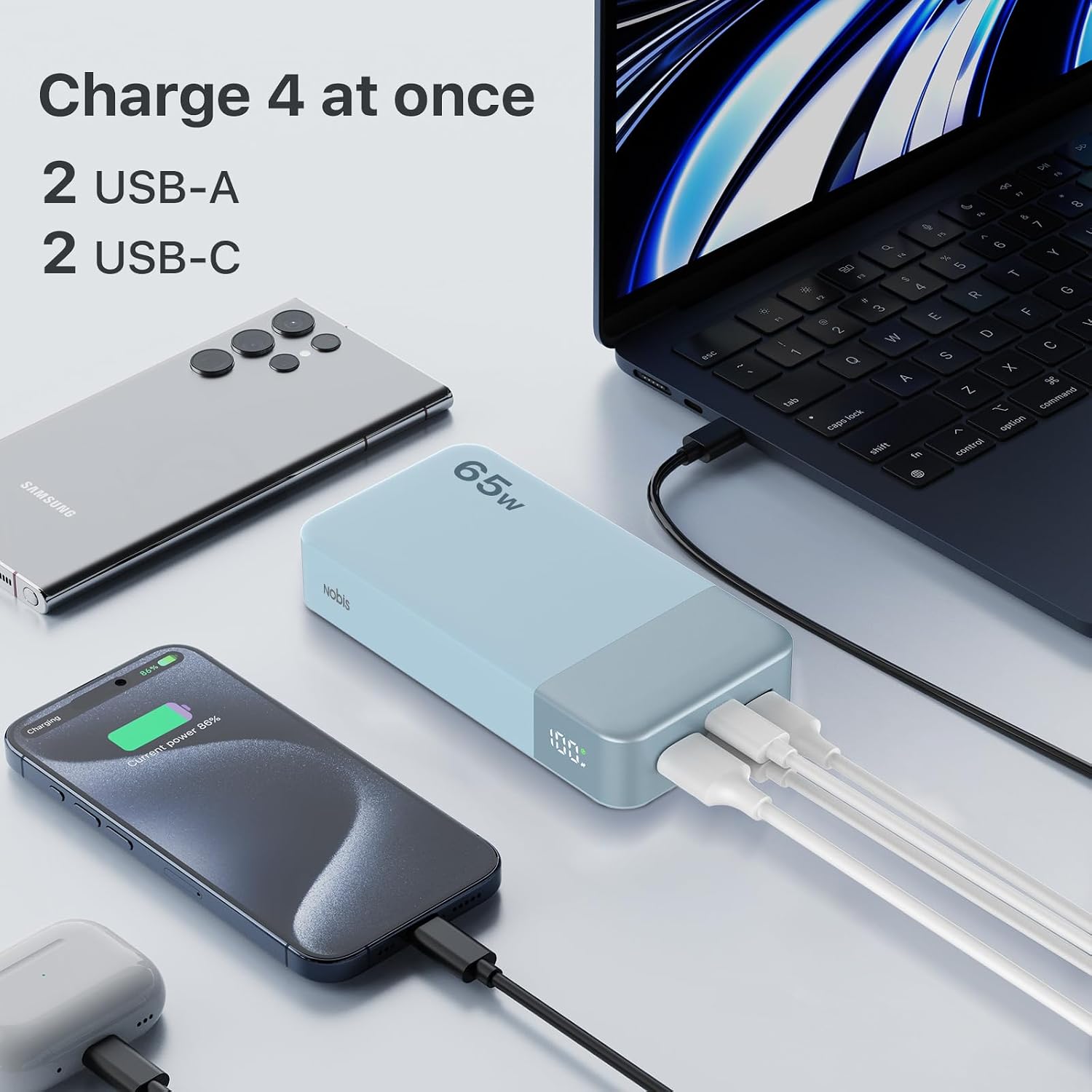 Detalle 2 de NOBIS Power Bank 20000mAh PowerBank 65W