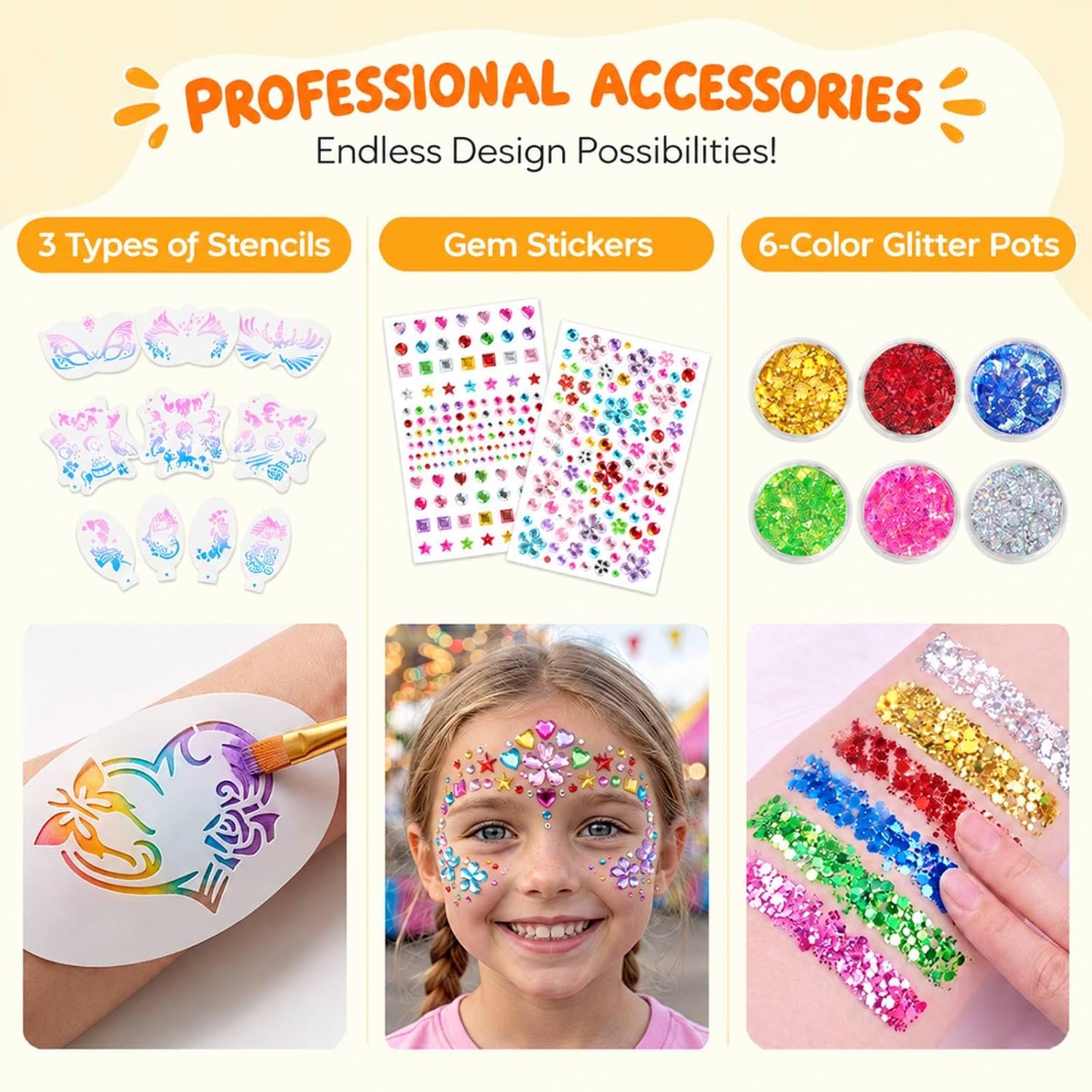 Thumbnail 2 de Nicpro Face Painting Kit, 10g Split Cakes
