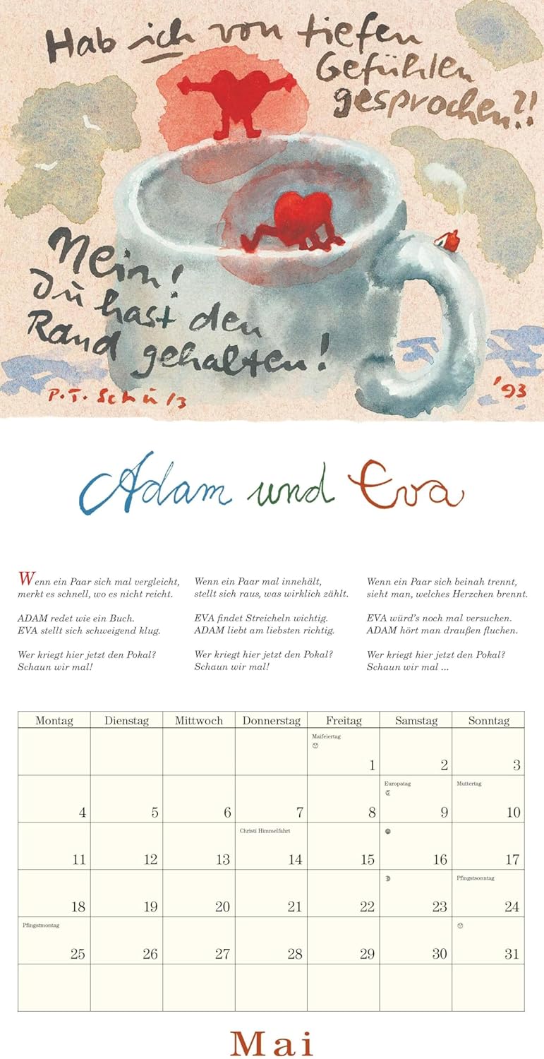 Thumbnail 5 de DUMONT „Der Olle Hansen“ 2026 Broschüren-Wandkalender (30 x 30 cm) mit Gedichten & Illustrationen von Peter-T. Schulz