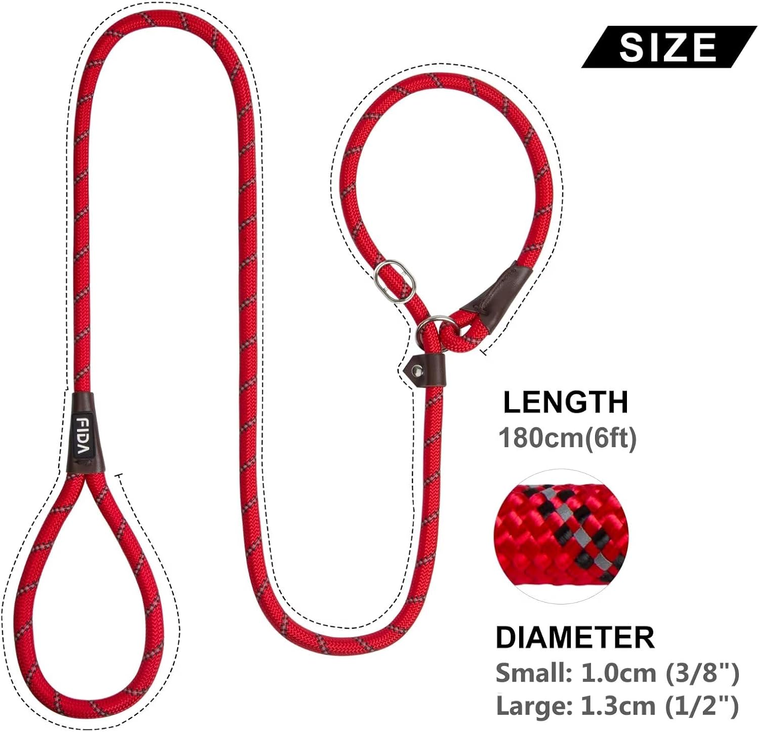 Detalle 1 de Slip lead leash for dogs 1.8m rope