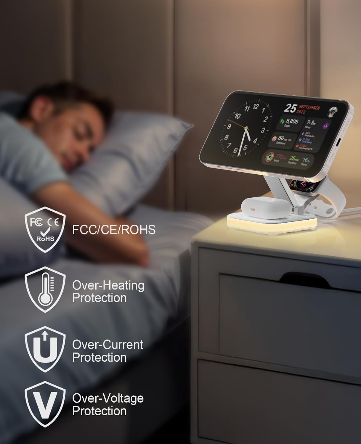 Thumbnail 4 de Apple MagSafe 5-in-1 Magnetic Charging Stand, Night Light