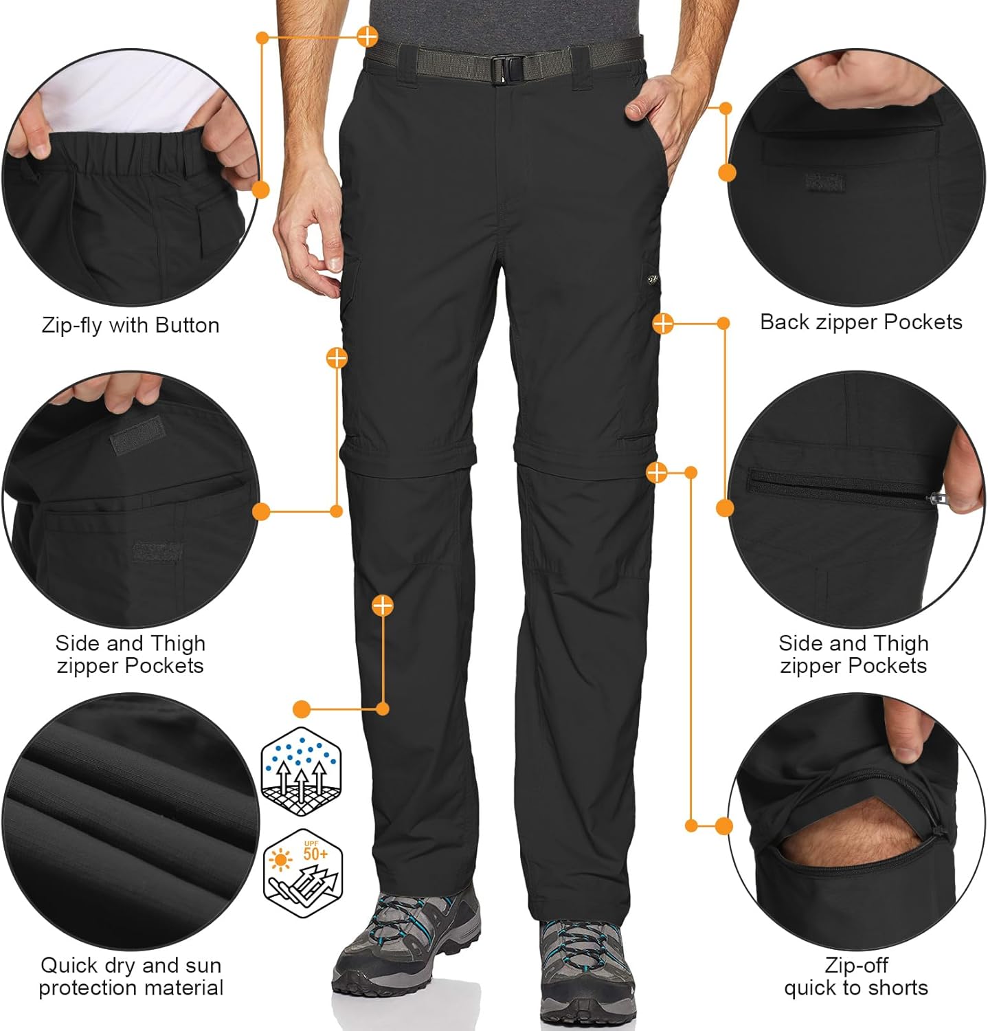 Thumbnail 5 de mosingle Mens zip off hiking trousers