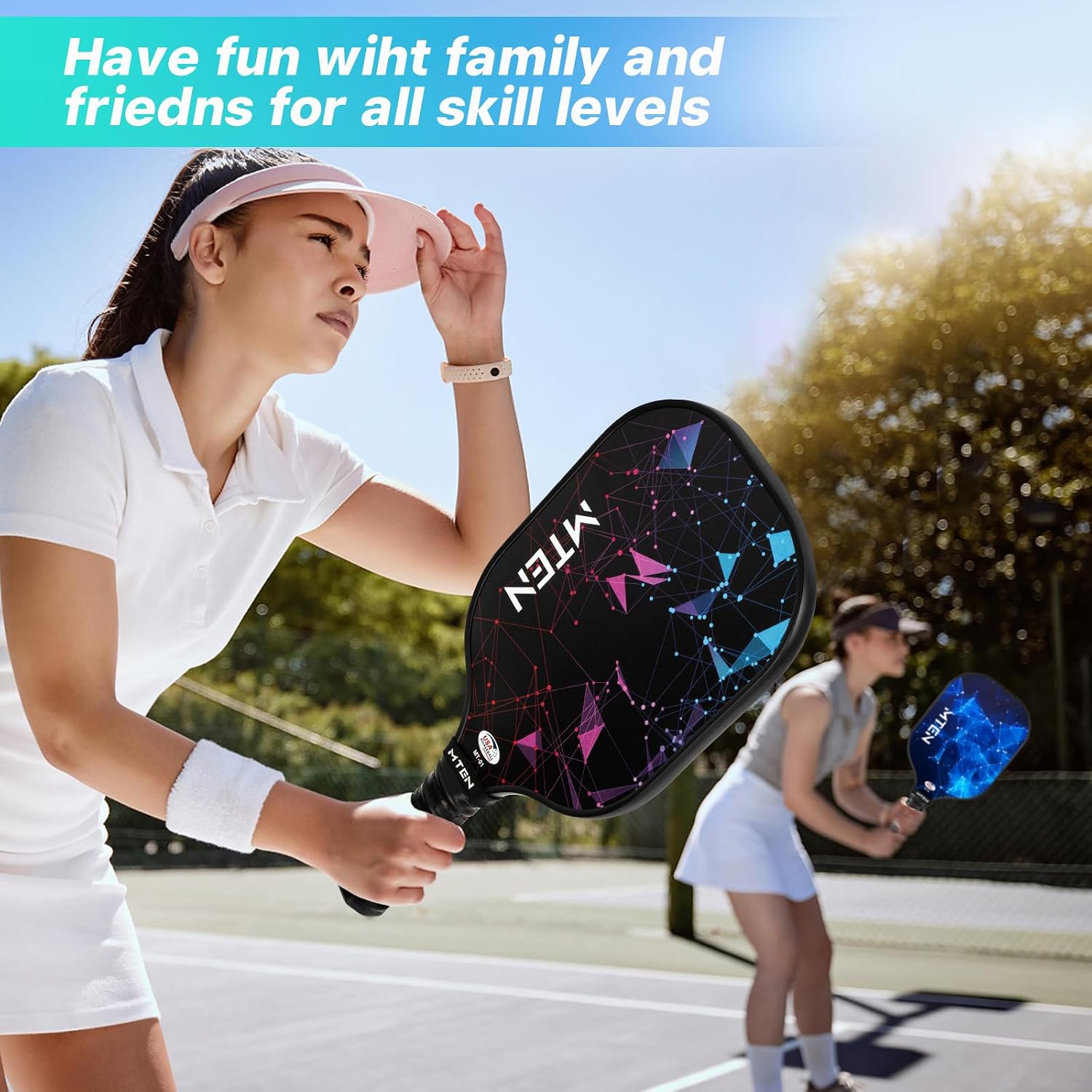 Thumbnail 6 de MTEN Pickleball Paddle Set, Fiberglass