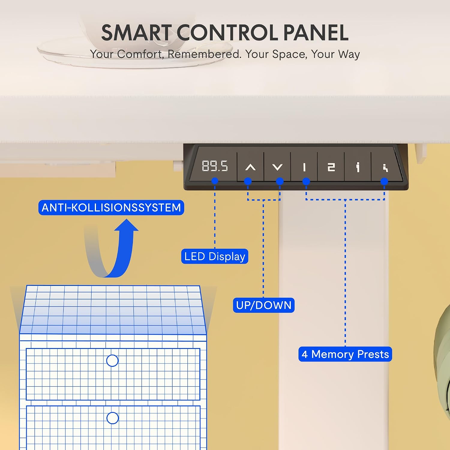 Thumbnail 4 de FlexiSpot E1 Plus One Piece Standing Desk