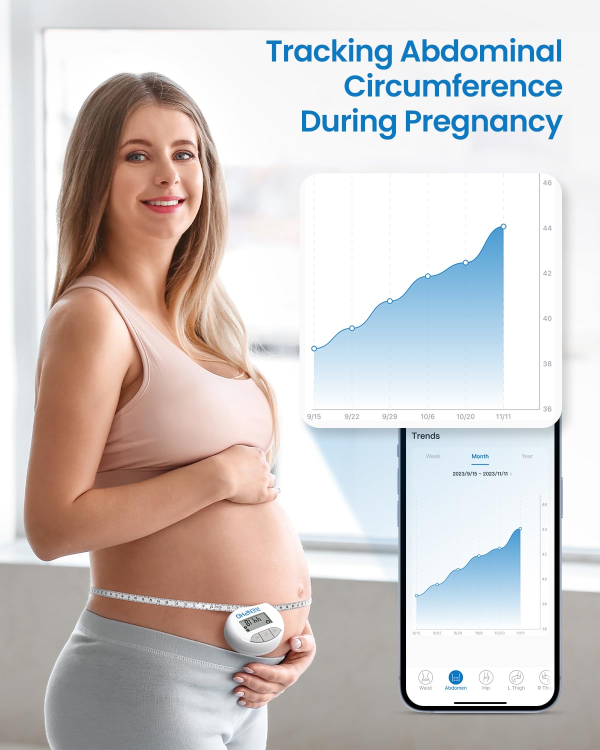 Thumbnail 5 de RENPHO Tape Measure Body for Weight Loss – Smart Body Circumference Tracker with App