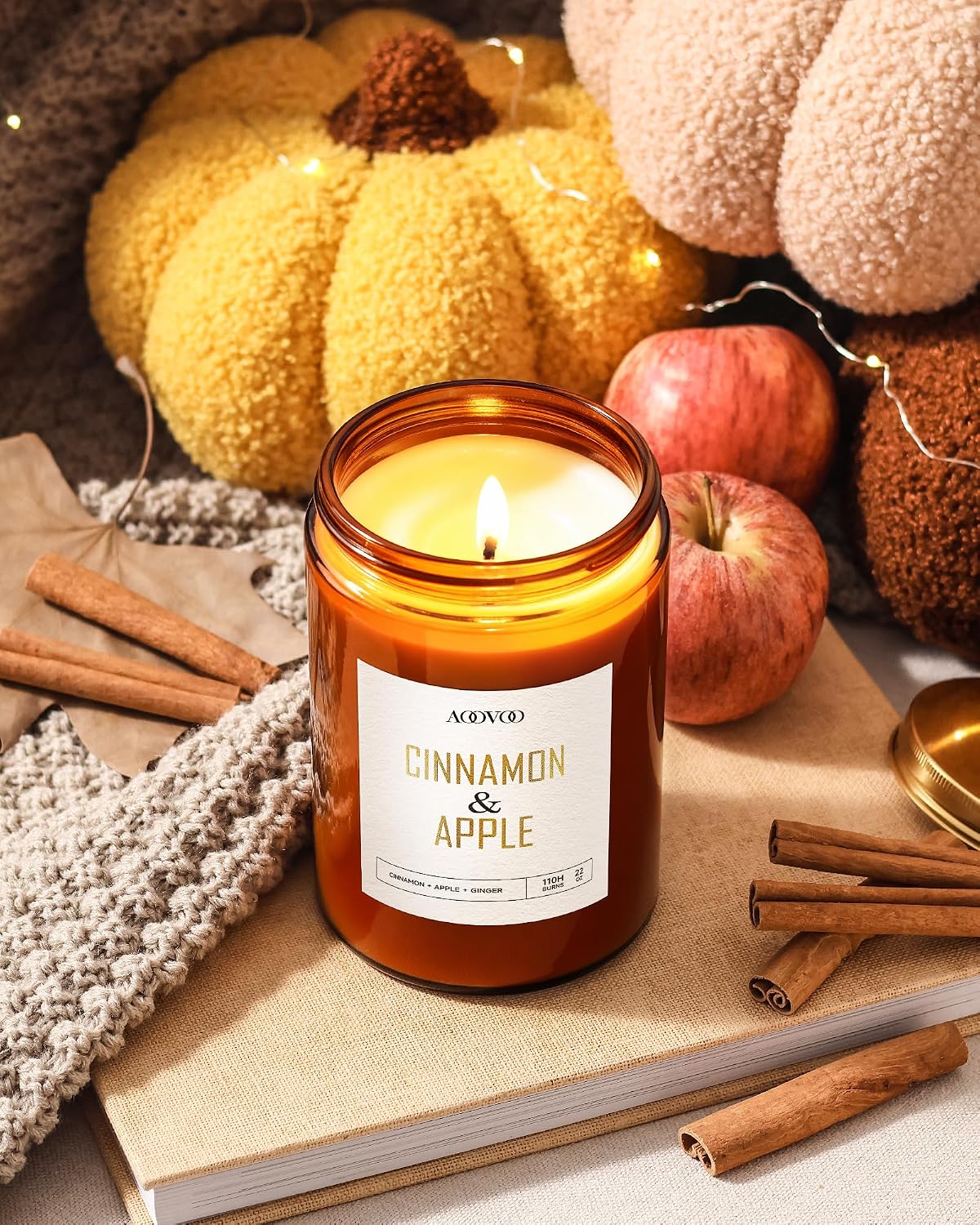 Detalle 2 de AOOVOO Vanilla Coconut Candle - 22oz Large Soy Aromatherapy Candle