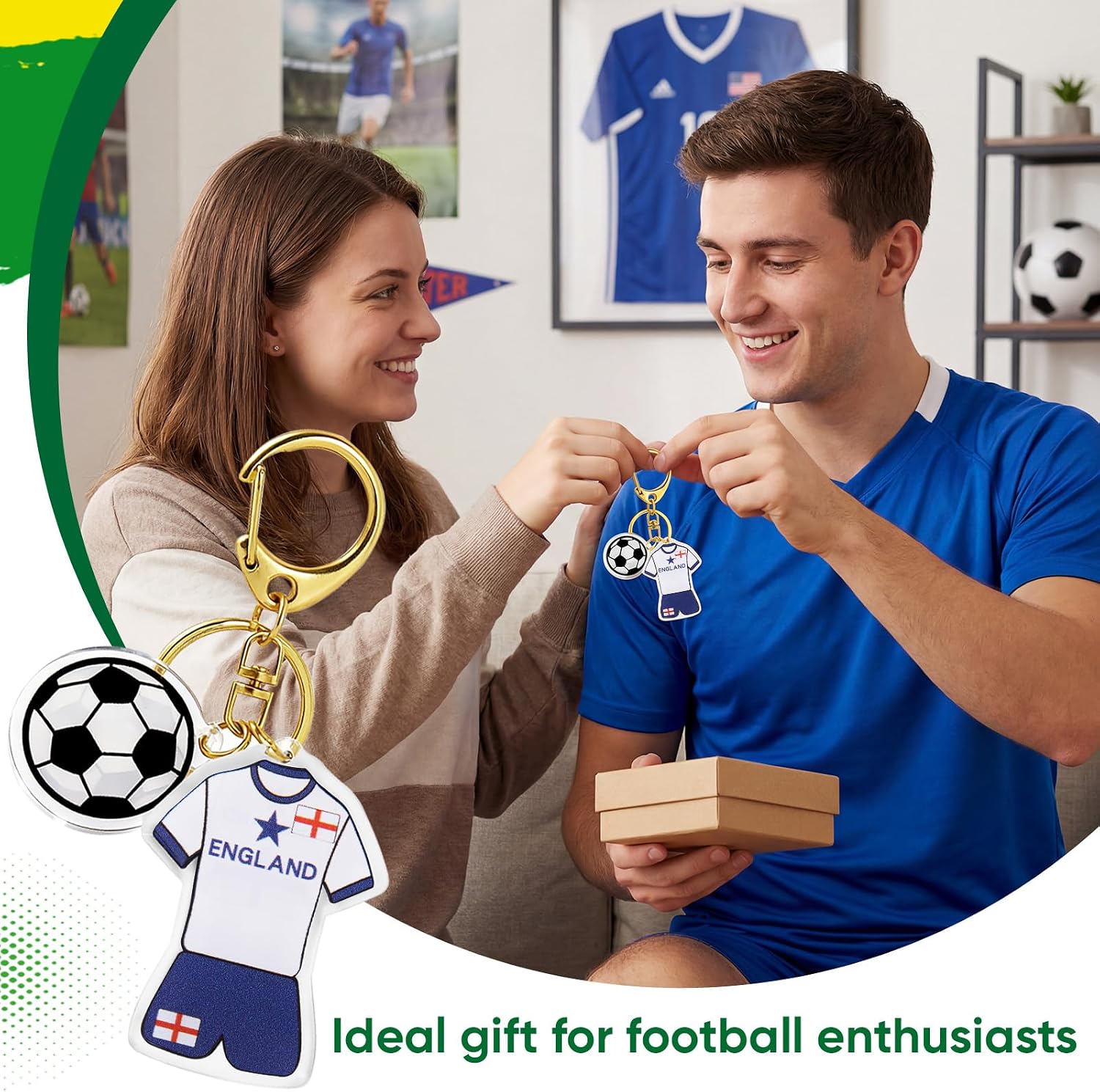 Thumbnail 6 de Uixitoil Soccer Keychain Acrylic