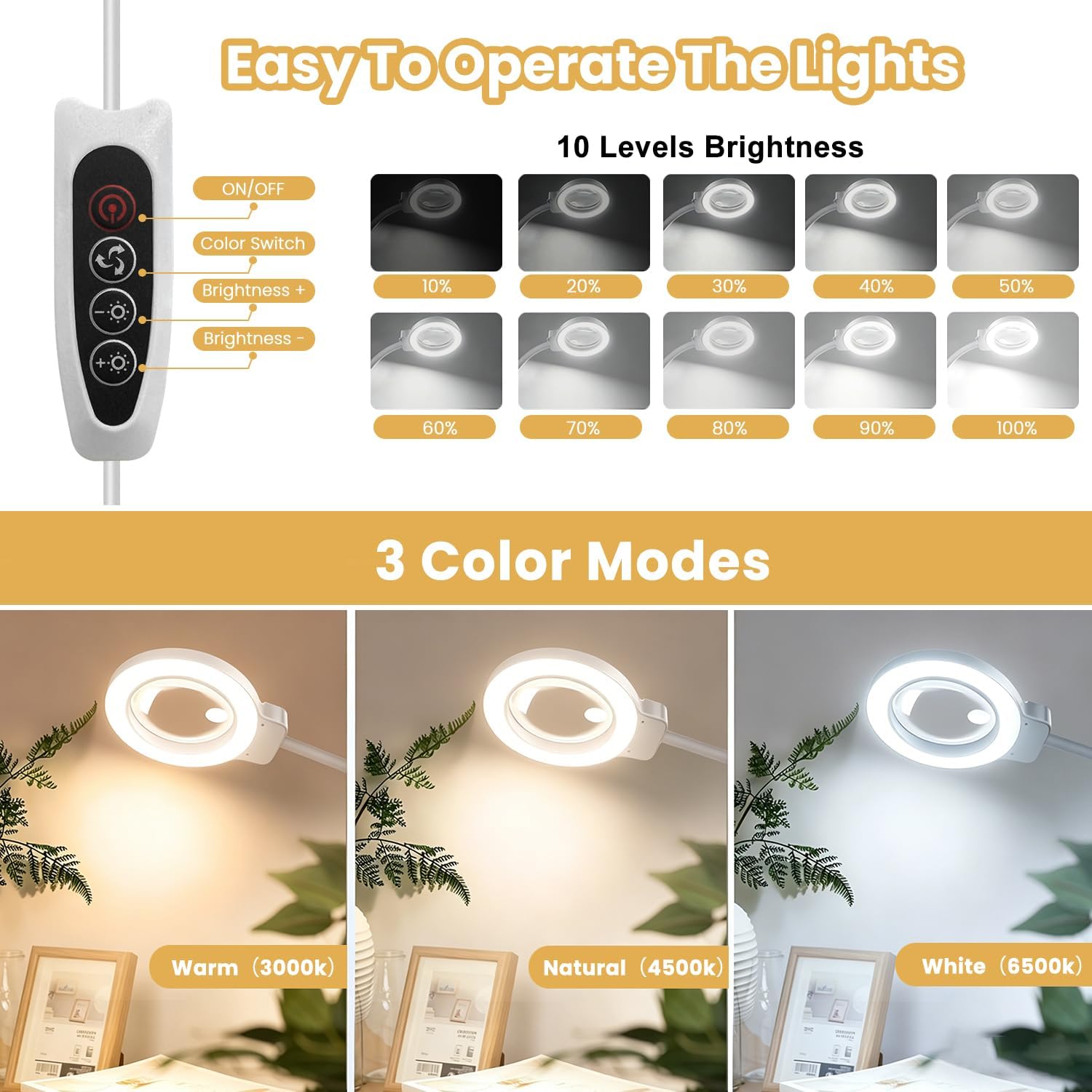 Thumbnail 4 de GOI GOI033 Floor-Standing Magnifying Lamp, 10X/30X, 72 LEDs