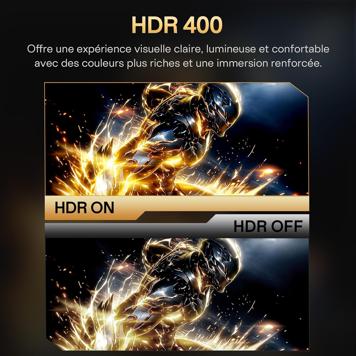 Detalle 2 de HKC 27 pouces — Écran gaming QHD 300 Hz (320 Hz en overclock), Fast IPS, HDR400, 1 ms, 95% DCI-P3