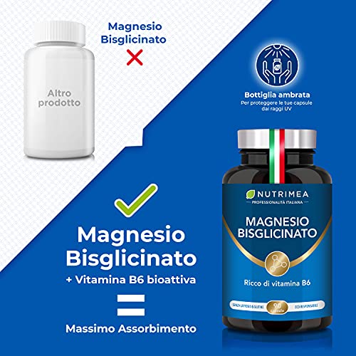 Thumbnail 2 de Magnesio Bisglicinato 300 mg con Vitamina B6 | Nutrimea – 90 capsule