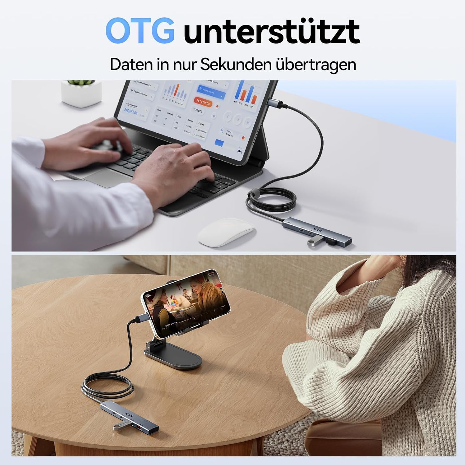 Thumbnail 5 de ICZI USB-C Hub 4-Port 10 Gbps: Mehr Anschlüsse, kompakt und zuverlässig