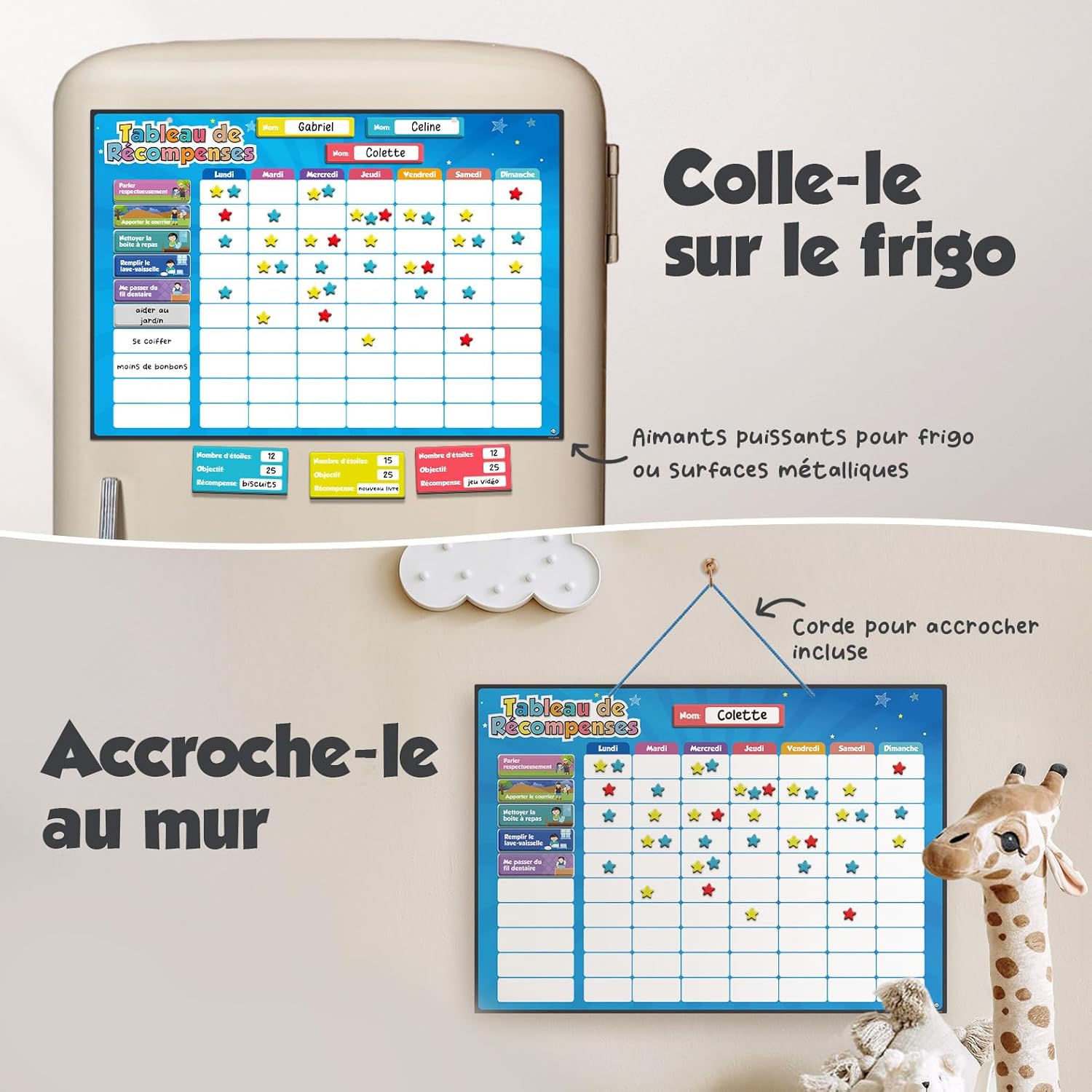 Detalle de Smart Panda Tableau de Récompenses 300 étoiles