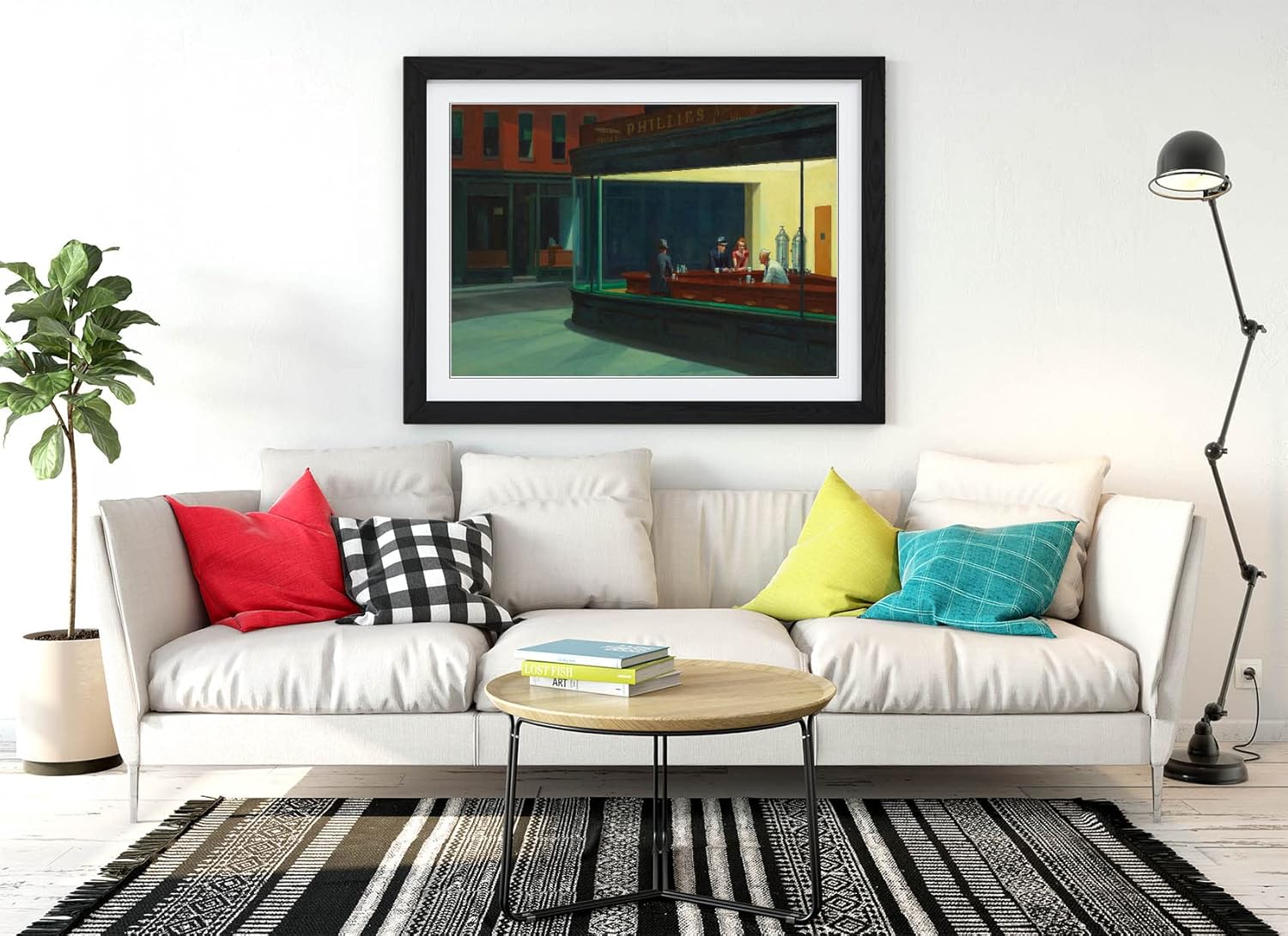 Thumbnail 3 de CanvasArtShop EDWARD HOPPER NIGHTHAWKS A1 framed 🖼️