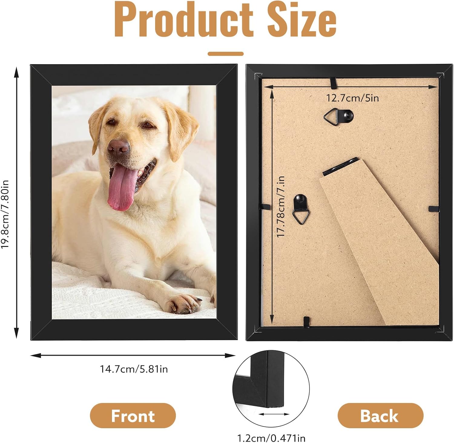 Detalle 2 de HuaJiao 7x5 Picture Frame 4 Pack