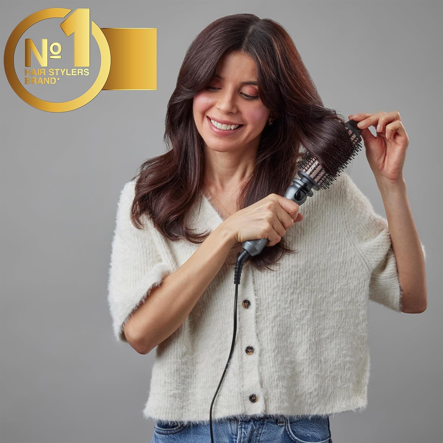 Thumbnail 1 de Remington Keratin Protect Heated Hot Hair Brush CB65A458