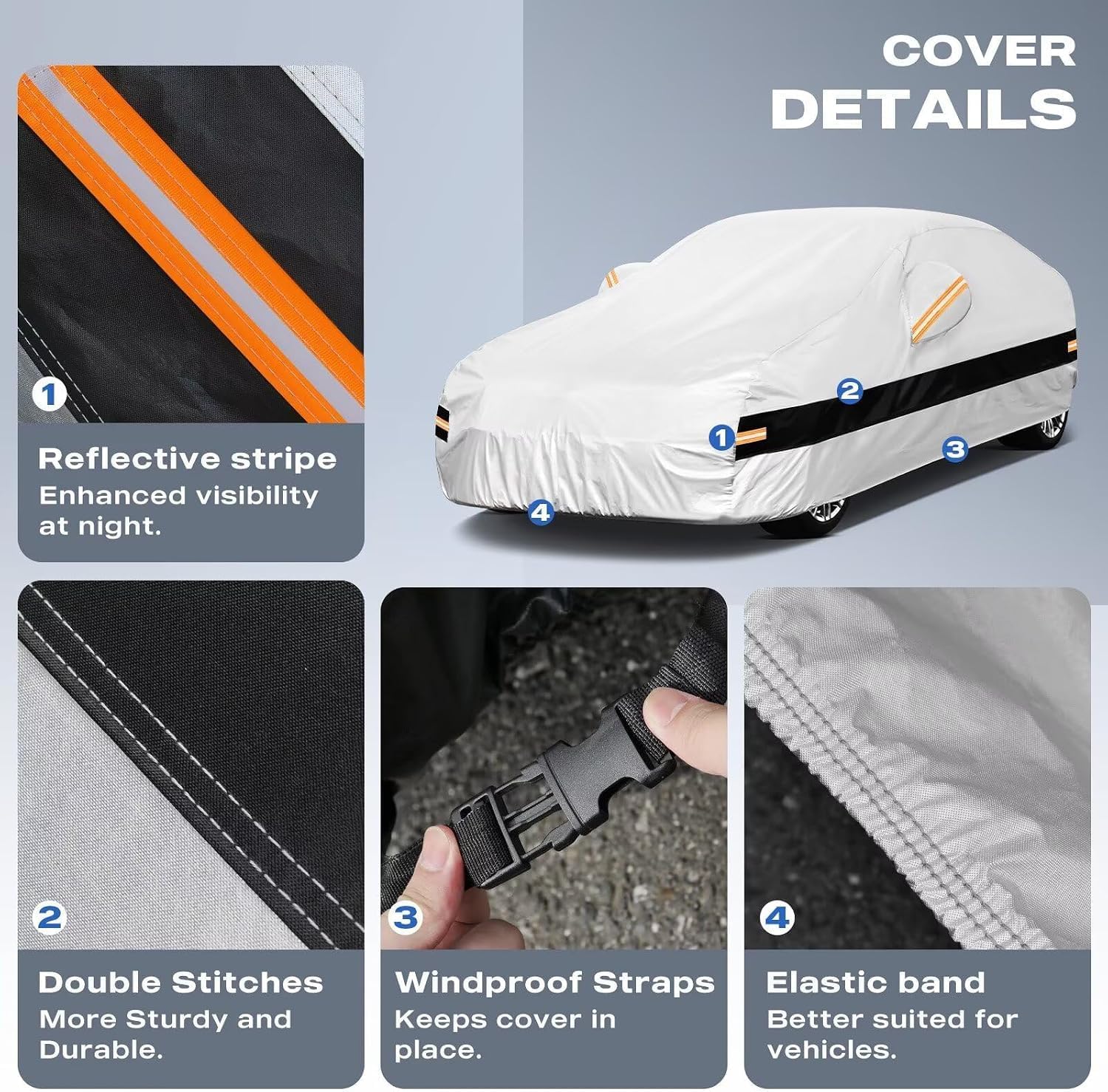 Detalle de Holthly Sedan Car Cover, 10-Layer