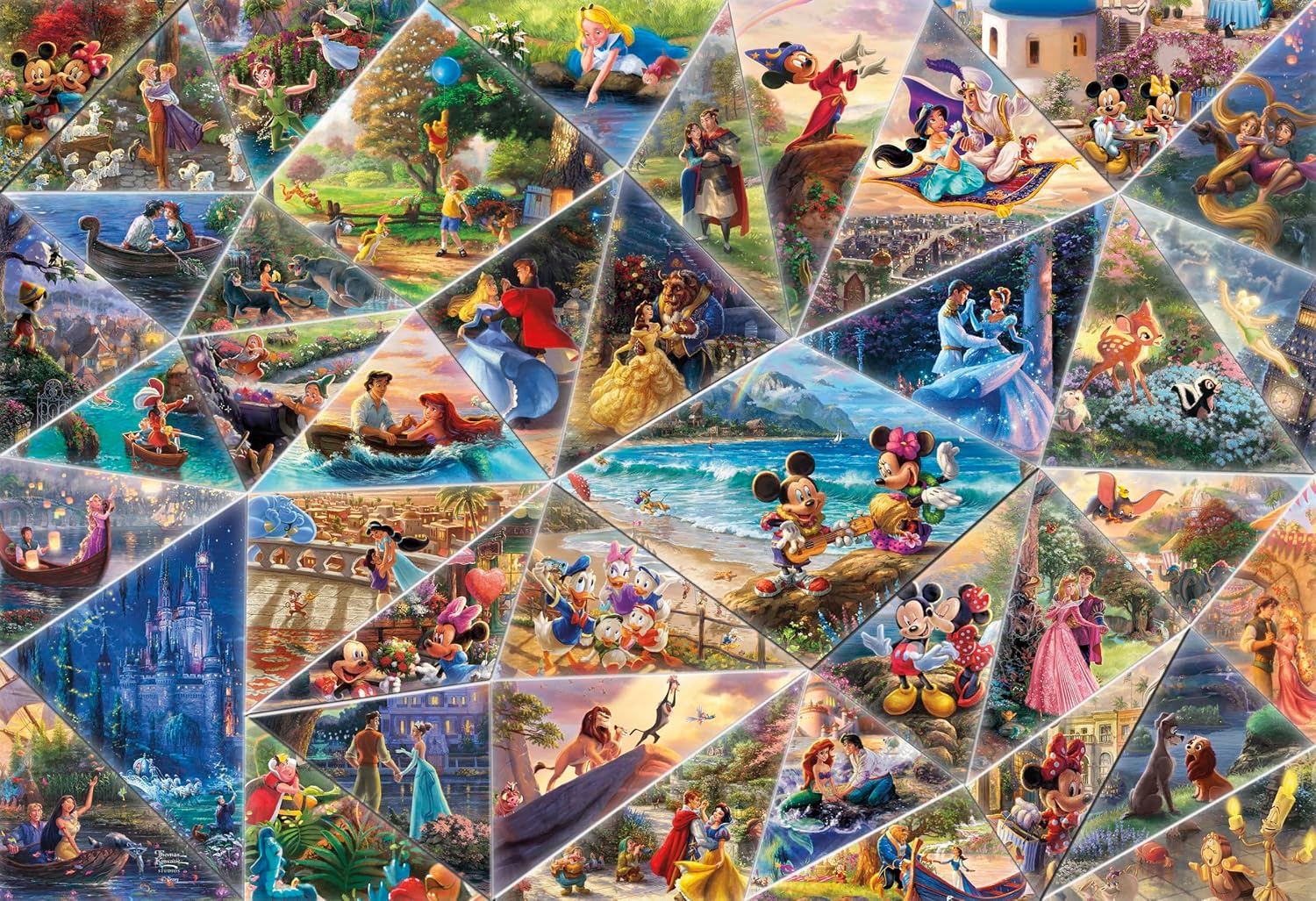 Detalle de CEACO Buffalo Games Thomas Kinkade Disney Collage 2000-Piece Jigsaw Puzzle (Disney Art Collection)