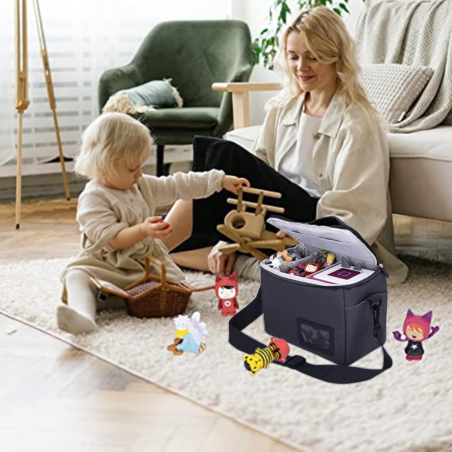 Detalle de Carrying Case for Toniebox Set: Practical Travel Organisation for Toniebox Accessories