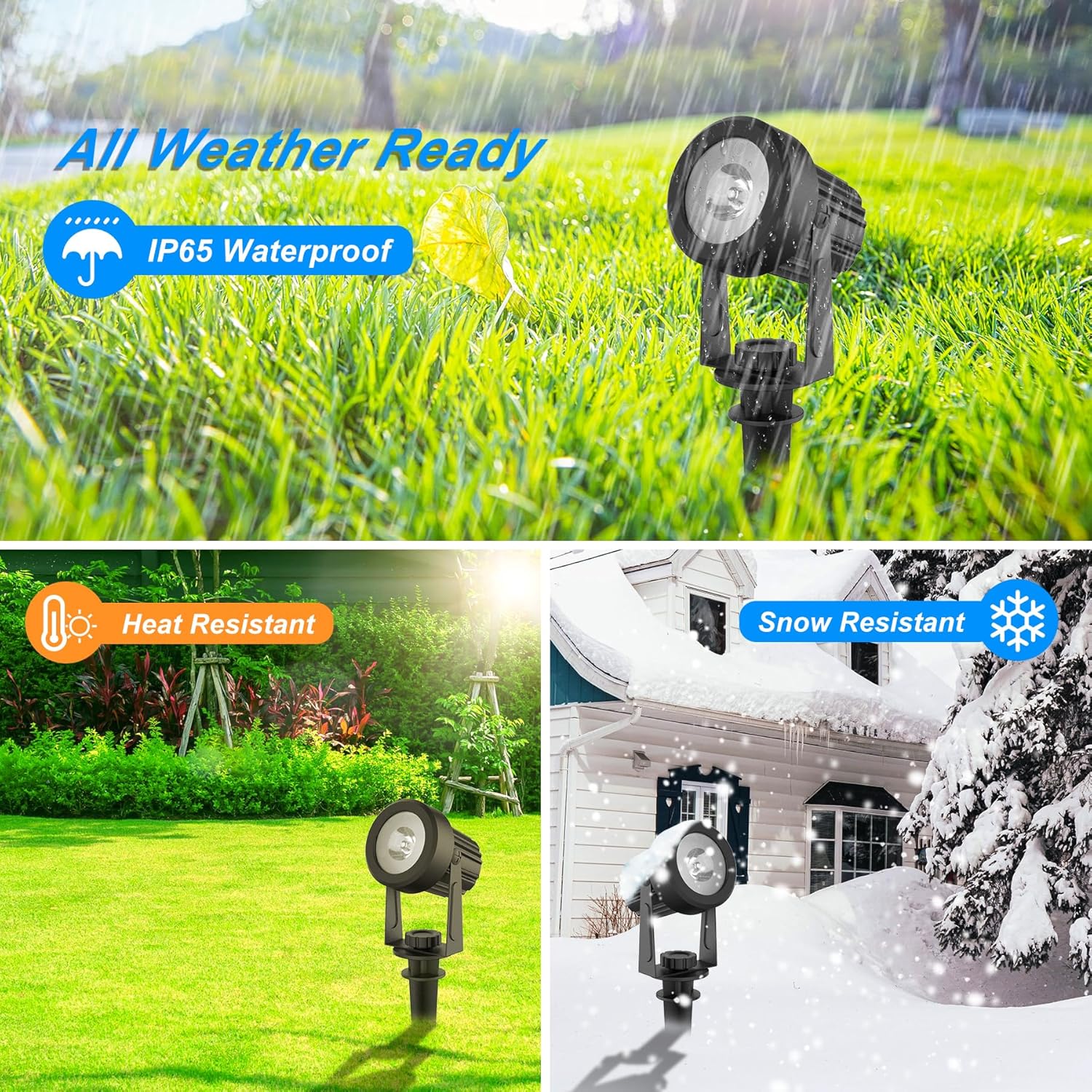Thumbnail 4 de NATPOW Solar Spotlights Outdoor Garden Lights (4-in-1) – RGB Colour Changing, Dusk-to-Dawn, IP65 Waterproof