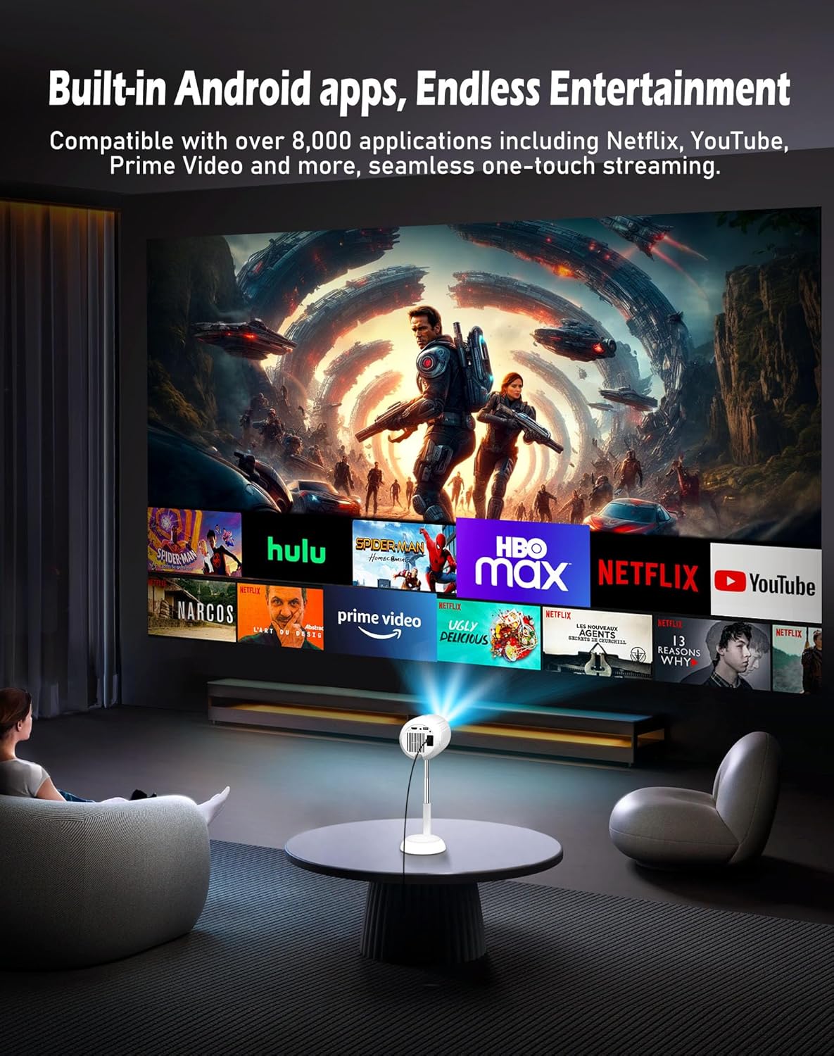 Thumbnail 3 de VGKE Mini Projector 0.99 kg 4K support