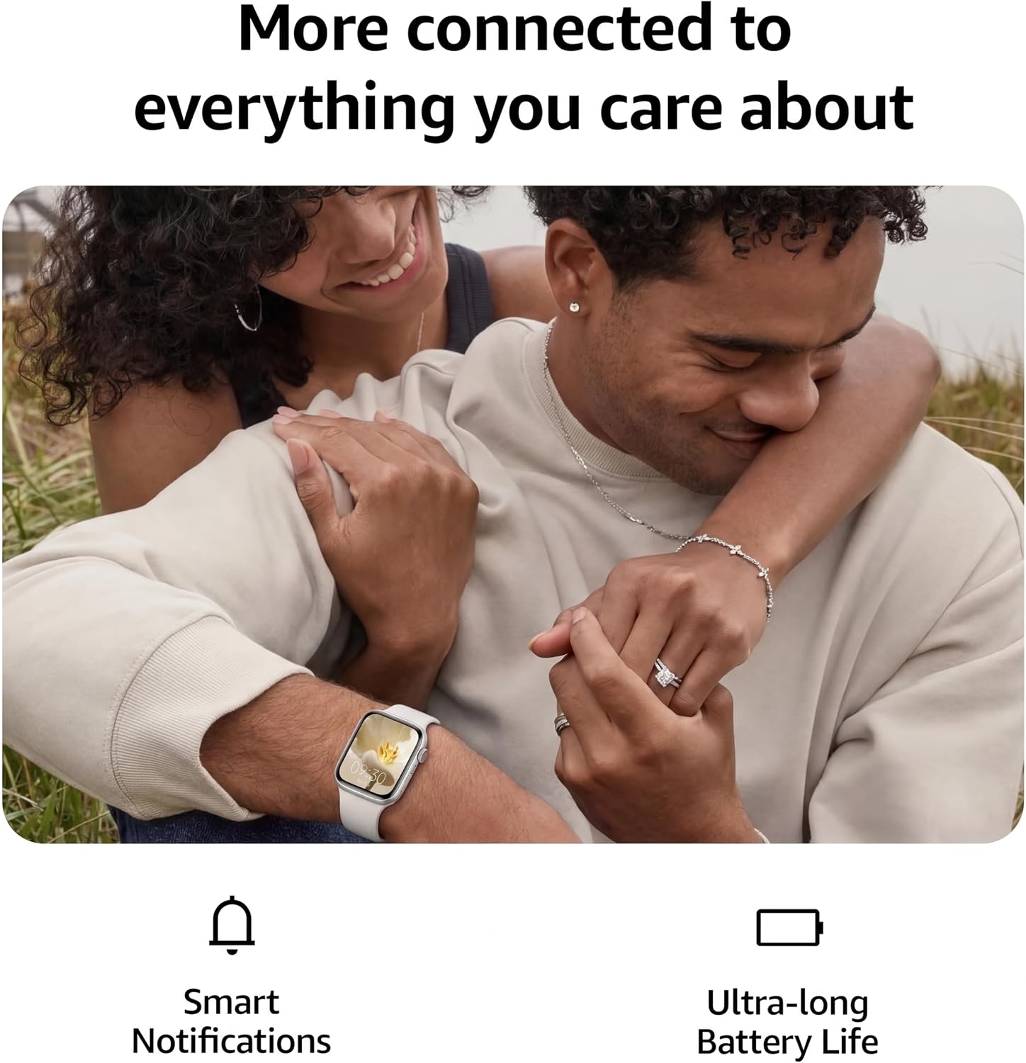 Detalle 2 de Smart Watch for Men and Women with 1.85” Display, Bluetooth Calling, and 140+ Sports