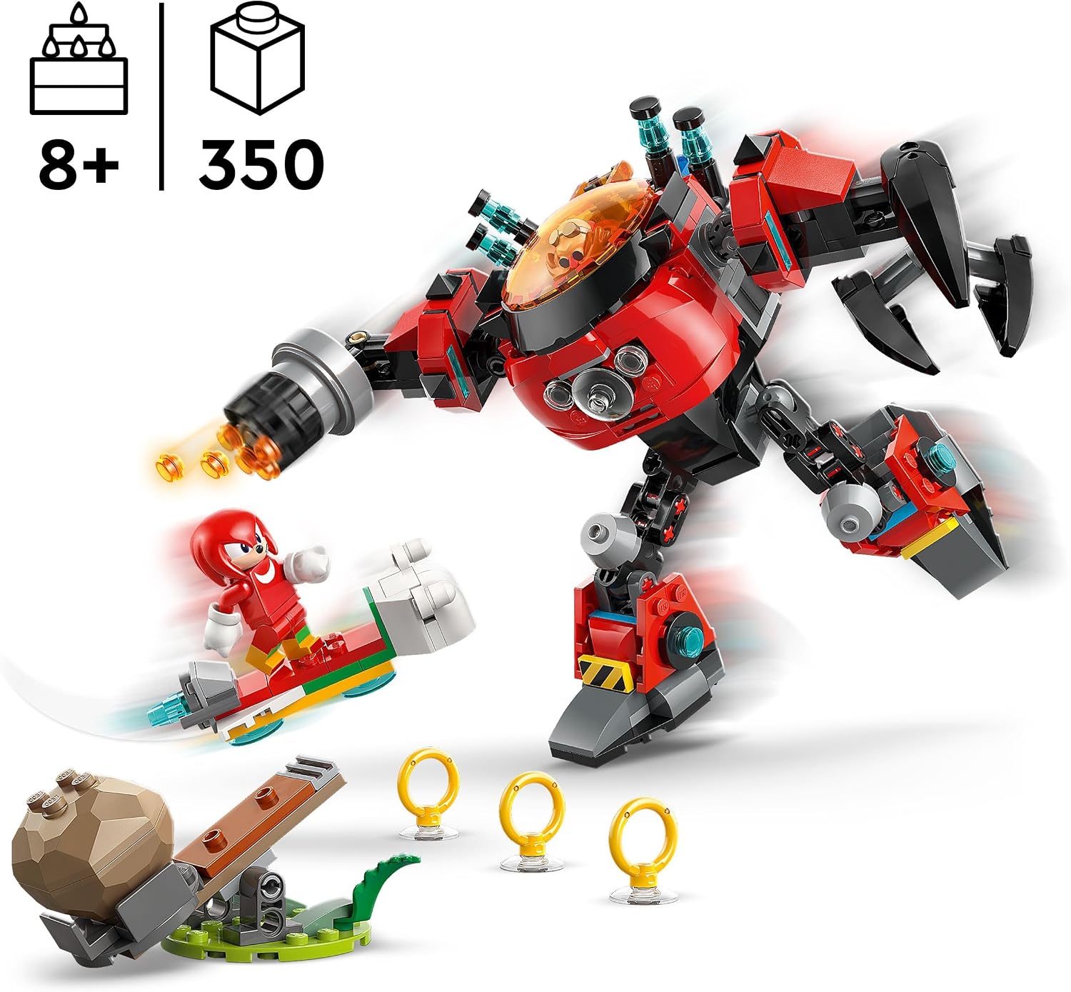 Thumbnail 1 de LEGO Sonic The Hedgehog Knuckles Contre l’Egg Crusher - Jouet Robot 77005