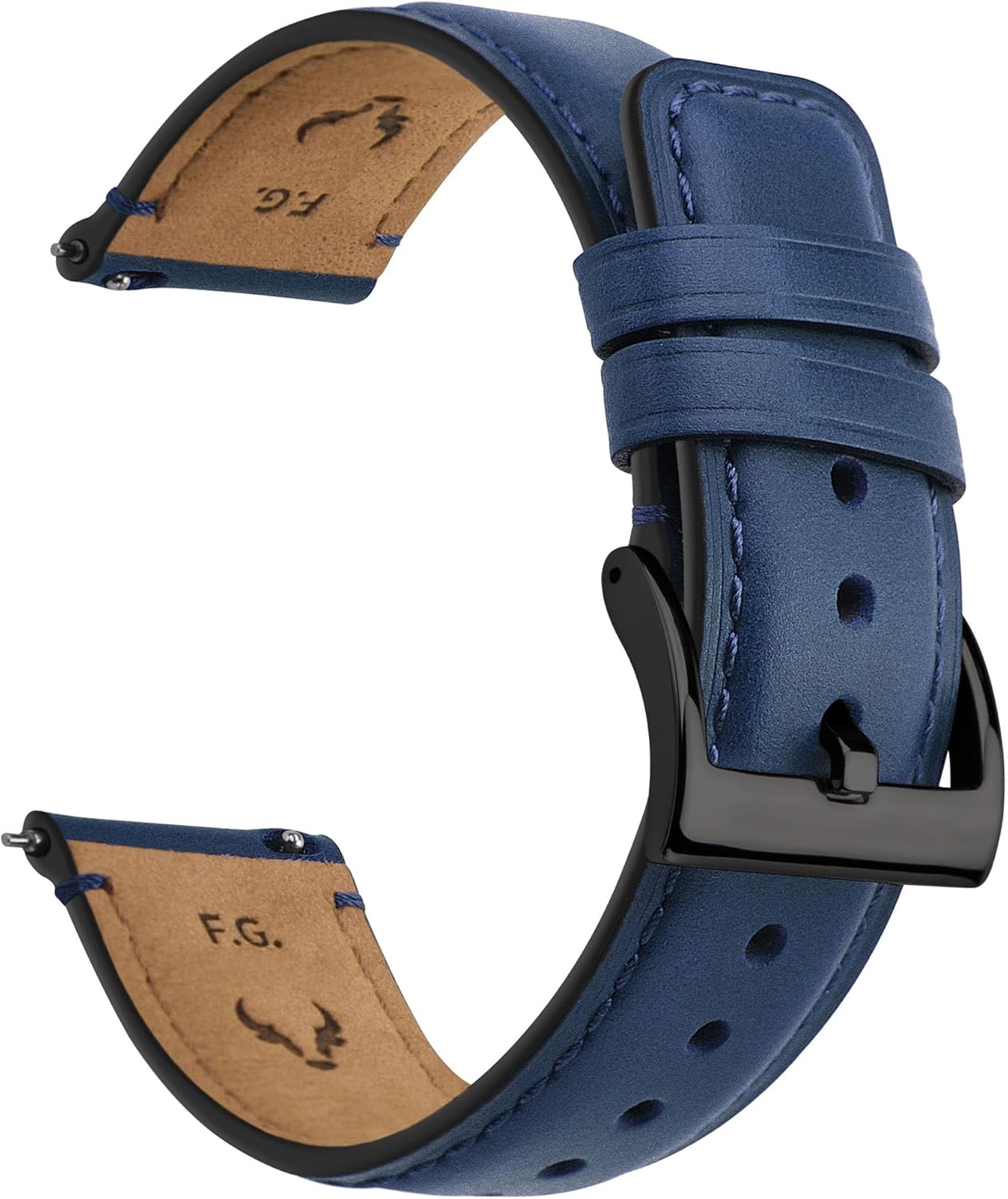 Thumbnail 6 de Fullmosa Leder Uhrenarmband Vintage-Ersatzarmband (20 mm) – echtes Leder mit Schnellverschluss