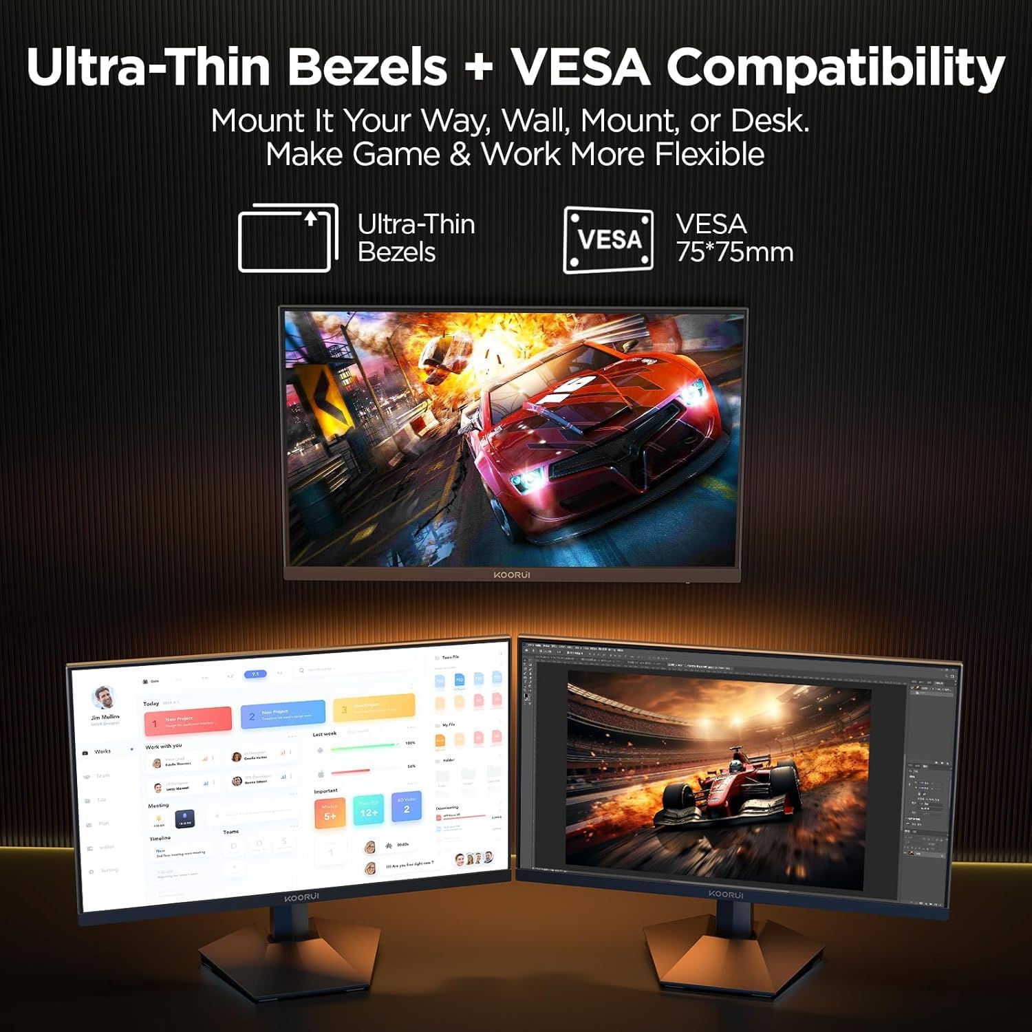 Thumbnail 5 de KOORUI GN02 27" Gaming Monitor 240Hz