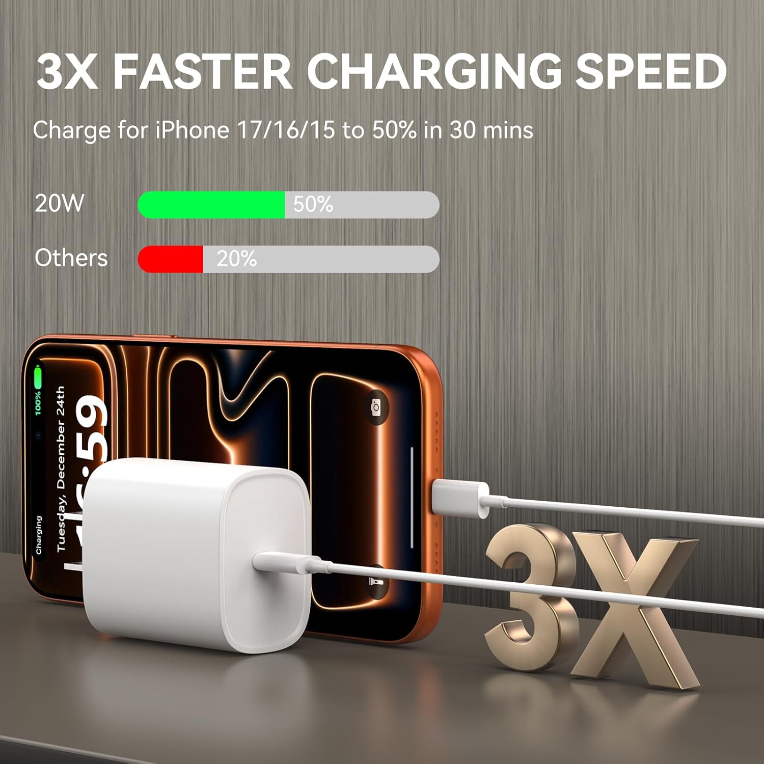 Thumbnail 1 de iPhone 17 Charger 10 ft Fast Charging