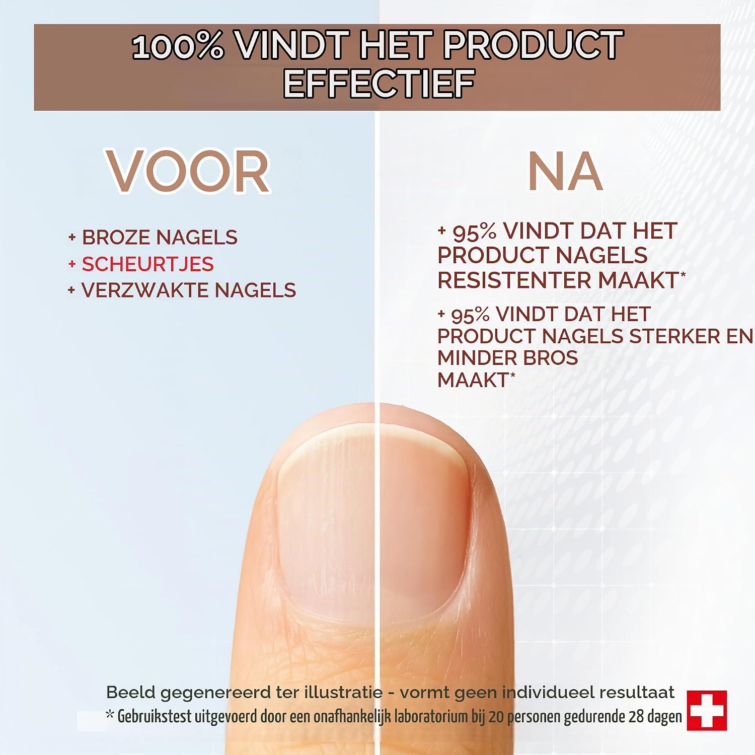 Detalle de PODERM 5-in-1 Nail Booster Serum met keratine, 6 ml voor broze nagels