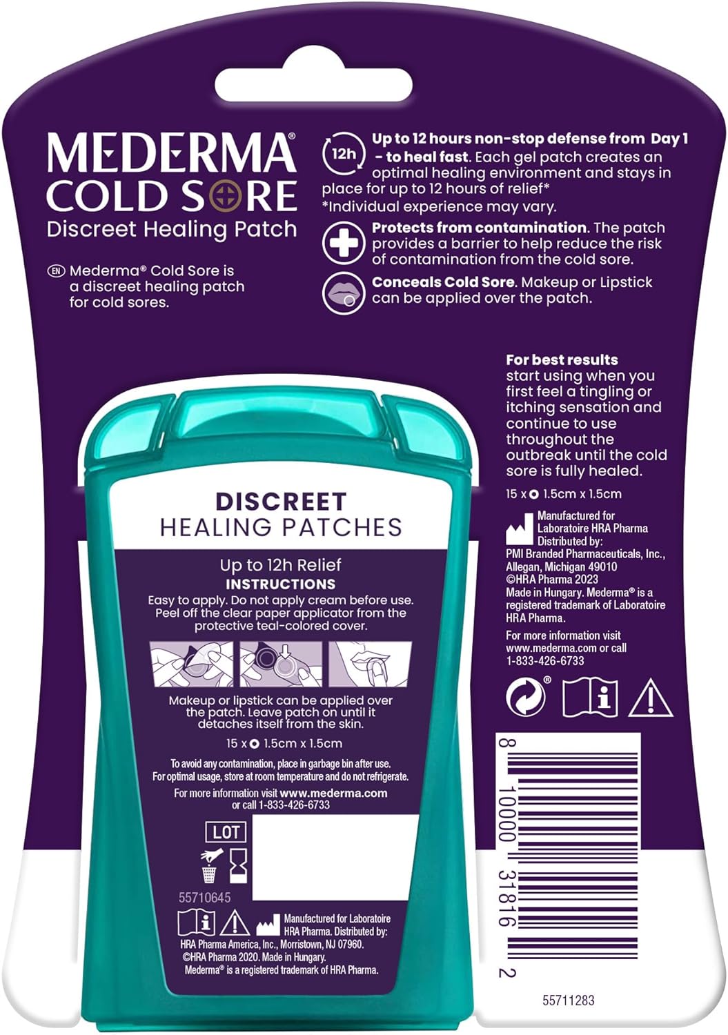 Thumbnail 6 de Mederma Cold Sore Discreet Patch hydrocolloid patch
