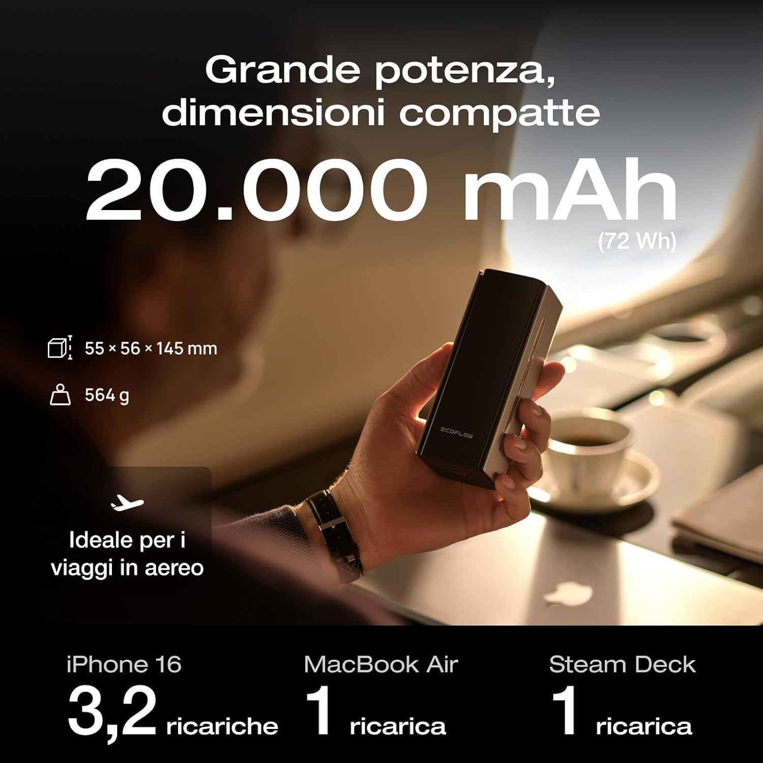 Detalle 2 de EcoFlow Power Bank 20000mAh 230W Max