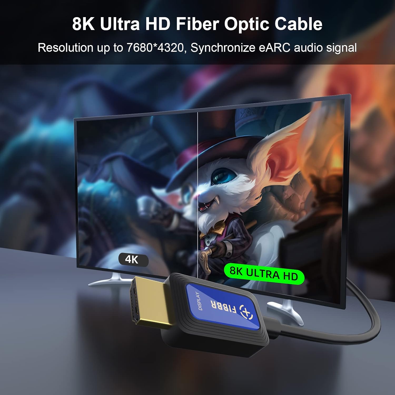 Thumbnail 1 de Câble HDMI Fibre Optique 3M 48Gbps 8K