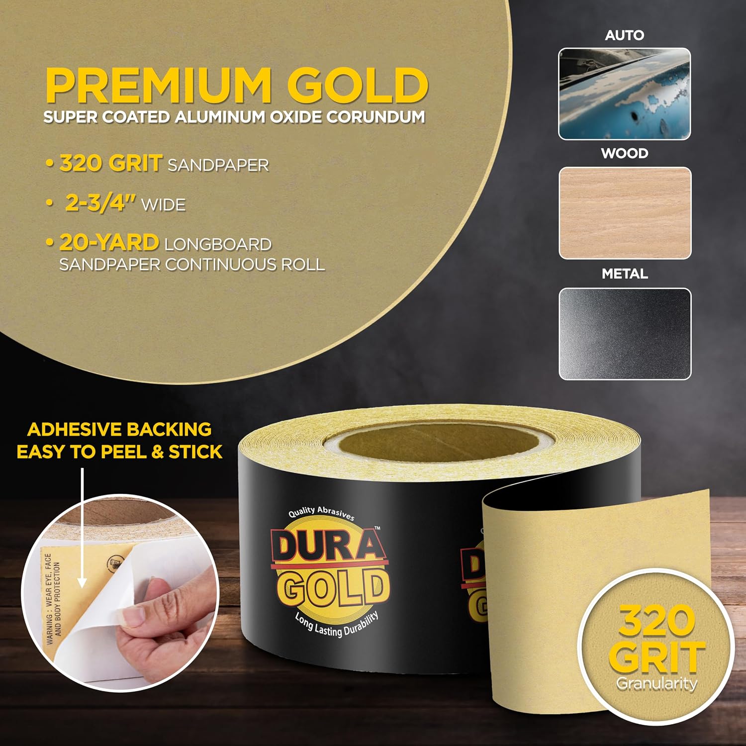 Detalle 2 de Dura-Gold Longboard Sandpaper, 320 Grit