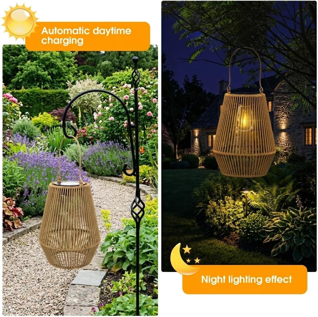 Thumbnail 1 de KagoLing Solar Lights Outdoor Garden Vintage Lanterns