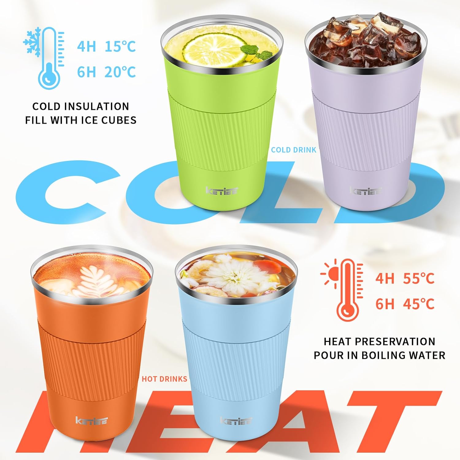 Detalle 2 de KETIEE Insulated Travel Mug 12 oz