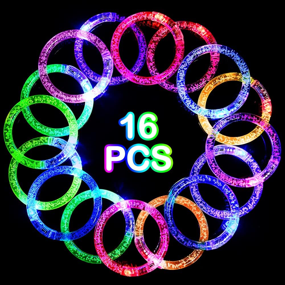 Thumbnail 6 de AUAUY LED-armbanden, 16 stuks in zes kleuren met knipperlicht