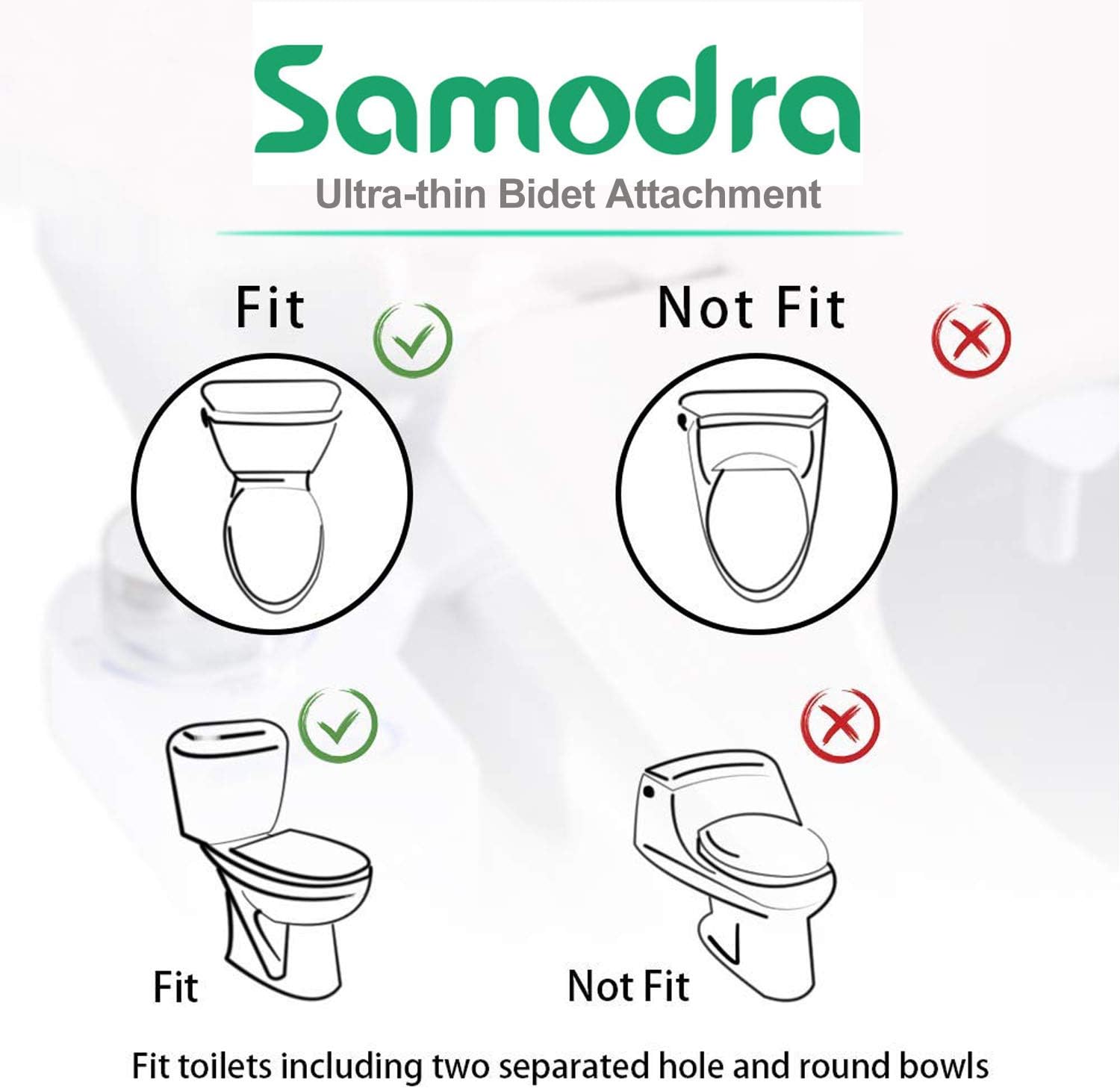 Thumbnail 6 de SAMODRA Non-Electric Cold Water Bidet Attachment for Toilet (White) with Pressure Controls