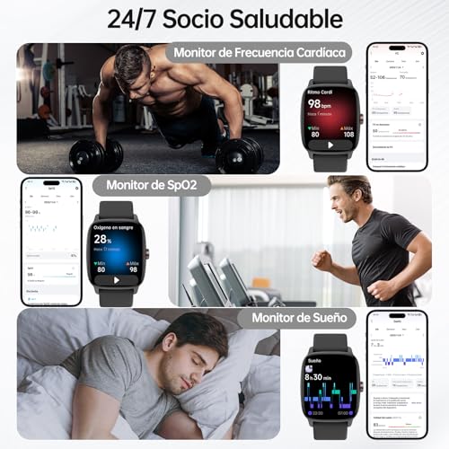 Thumbnail 4 de KIBFLE Reloj Inteligente 1.85'' con Llamadas Bluetooth, Voz AI y 110+ Modos Deportivos