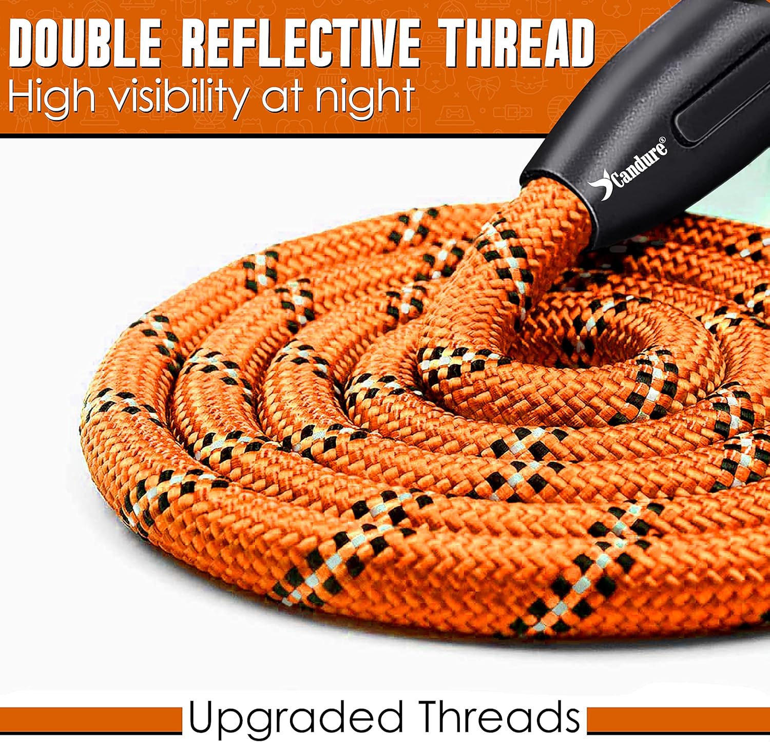 Thumbnail 6 de Candure Dog Lead 5 ft in Orange
