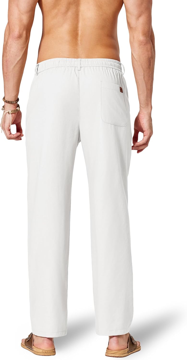 Thumbnail 6 de COOFANDY Men’s Cotton Linen Drawstring Pants (Cotton-Linen Beach Trousers)