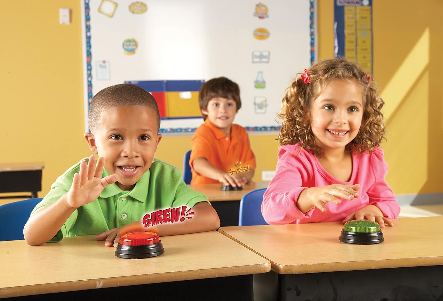 Thumbnail 3 de Learning Resources Set Buzzers Luci e Suoni per Bambini 3+ – 4 Pulsanti Colorati per Quiz e Attività di Gruppo