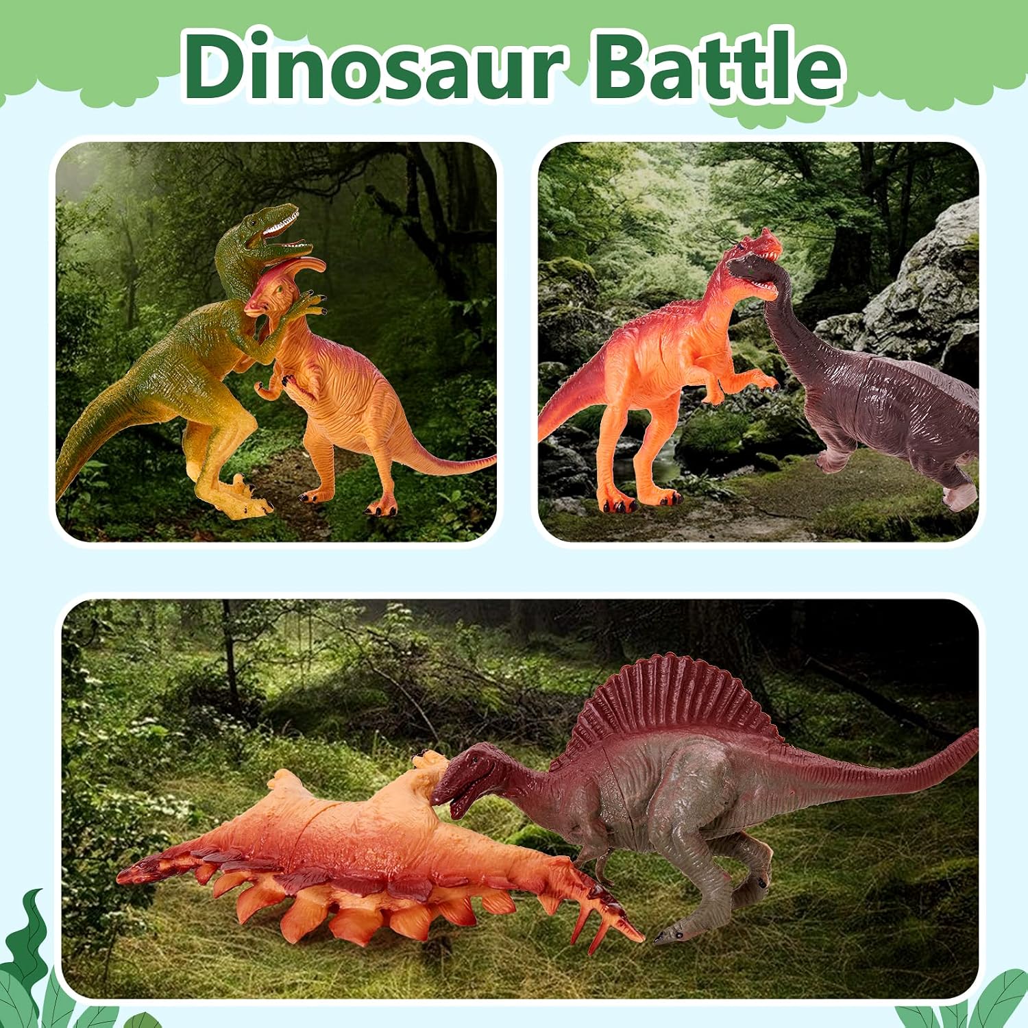 Thumbnail 2 de HERSITY Dinosaur Toys 12 PCS 6–7 inch set