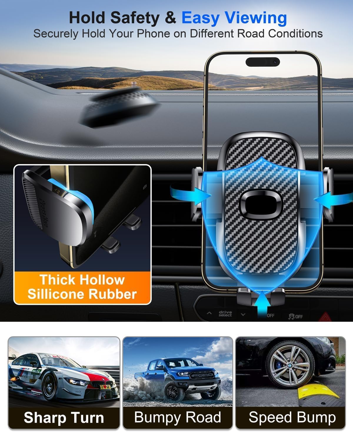 Thumbnail 5 de FESIYOYE Car Phone Holder 360° suction